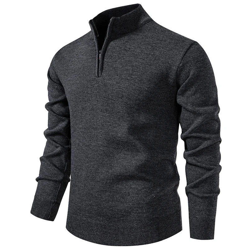 AB - Prestige Zip-Up Kitted Sweater