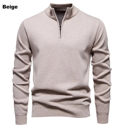 AB - Prestige Zip-Up Kitted Sweater