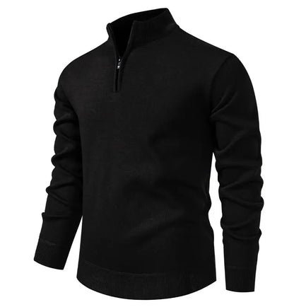 AB - Prestige Zip-Up Kitted Sweater