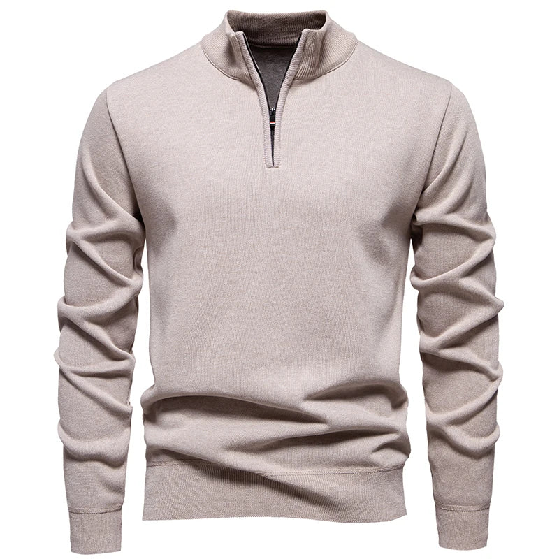 AB - Prestige Zip-Up Kitted Sweater