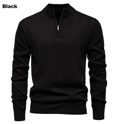 AB - Prestige Zip-Up Kitted Sweater