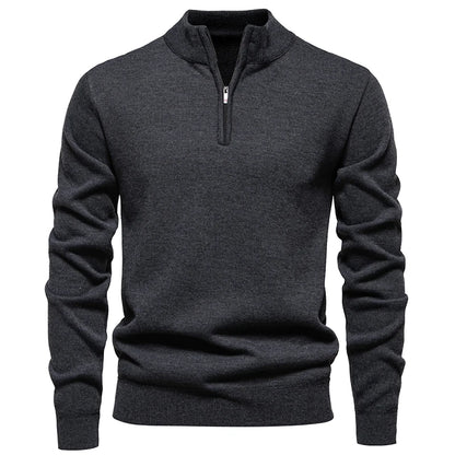 AB - Prestige Zip-Up Kitted Sweater