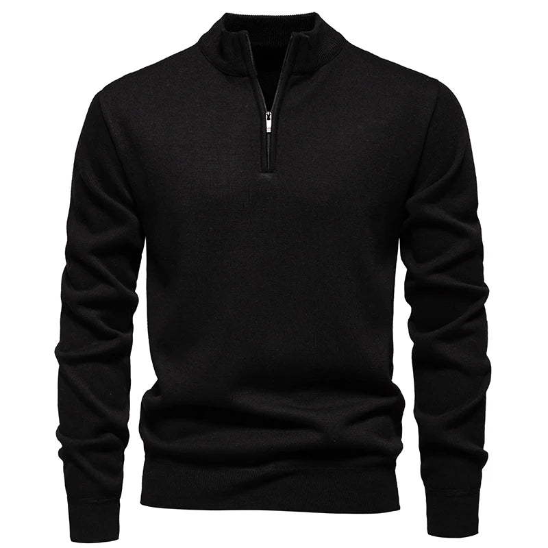 AB - Prestige Zip-Up Kitted Sweater