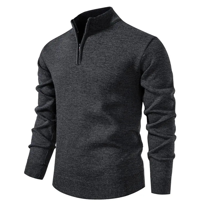 AB - Prestige Zip-Up Kitted Sweater